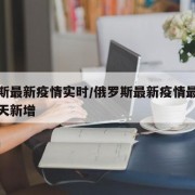 俄罗斯最新疫情实时/俄罗斯最新疫情最新消息今天新增